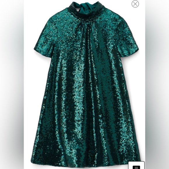 Staud Ilana Emerald Green Sequin Mini Dress XS - Picture 5 of 12